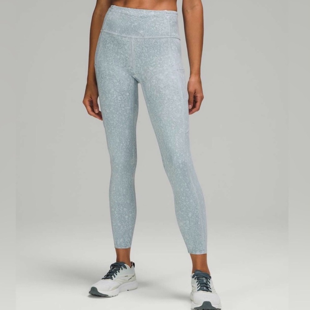 lululemon athletica High-Rise Pale Blue Printed Leggings